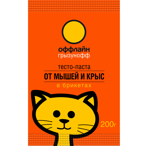Тесто-паста Грызунофф оффлайн в брикетах от грызунов, 200 г