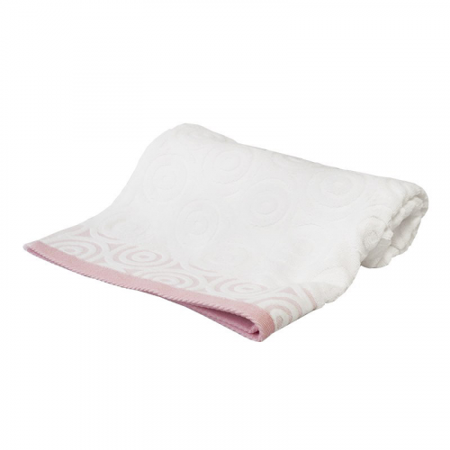 Полотенце Maisonette Swirl 70x140 см White-Pink