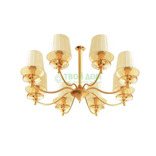 Люстра потолочная Florex international модерн на цепи коричн. L.3988/8.OM
