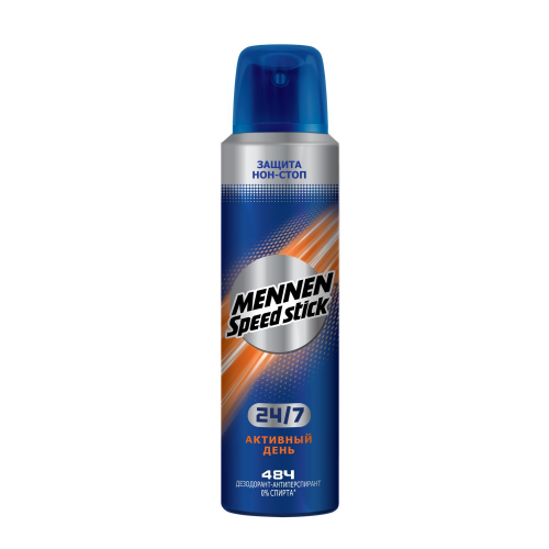 Дезодорант спрей Mennen Speed stick 24/7 Cool Fusion Активный день 150мл