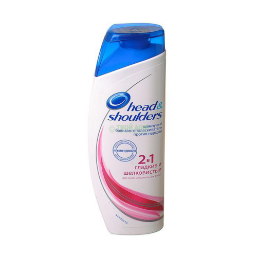 Шампунь Head & Shoulders 2 в 1 Гладкие Шелковистые для сухих, нормальных волос 400 мл