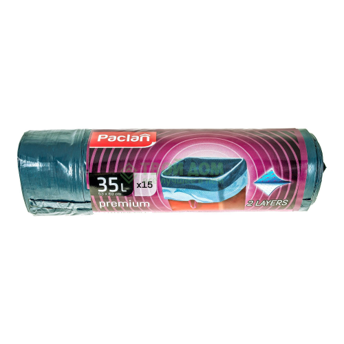 Мешки мусорные PACLAN Premium 35л 15шт