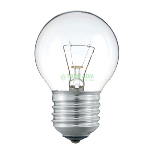 Лампочка PHILIPS LAMPS Standard 60W E27 230V P45 CL 1CT