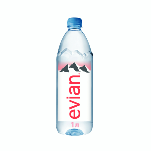 Вода минеральная Evian негазированная 1 л