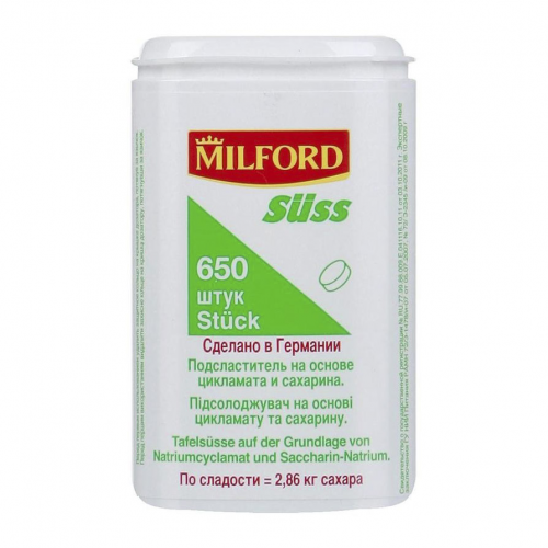 Сахарозаменитель Milford Suss 650 таблеток