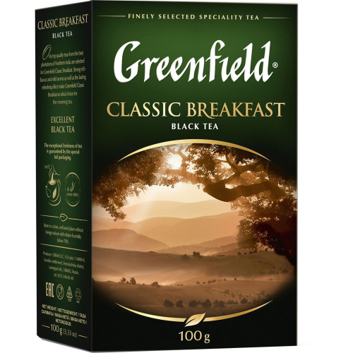 Чай черный Greenfield Classic Breakfast листовой 100 г