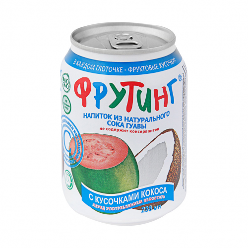 Напиток сокосодержащий Fruiting из сока гуавы с кусочками кокоса 238 мл