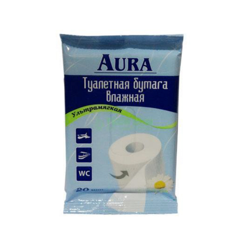Туалетная бумага AURA Влажная 20шт