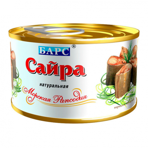 Сайра Барс натуральная 250 г