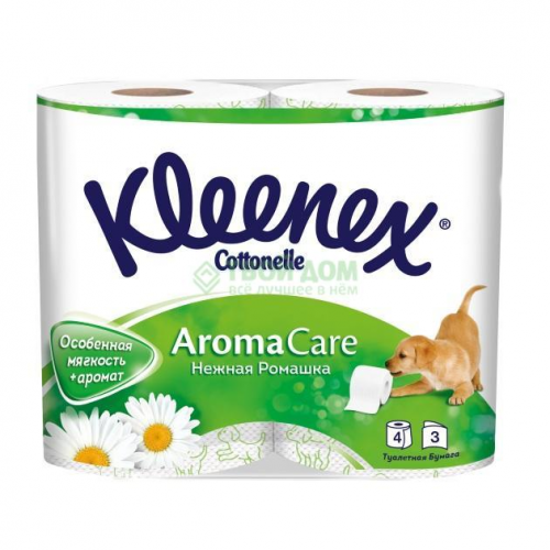 Туалетная бумага Kleenex Ромашка 4 рулона