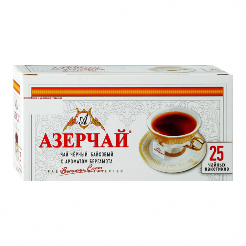 Чай Azercay черный байховый с ароматом бергамота 25 пакетиков
