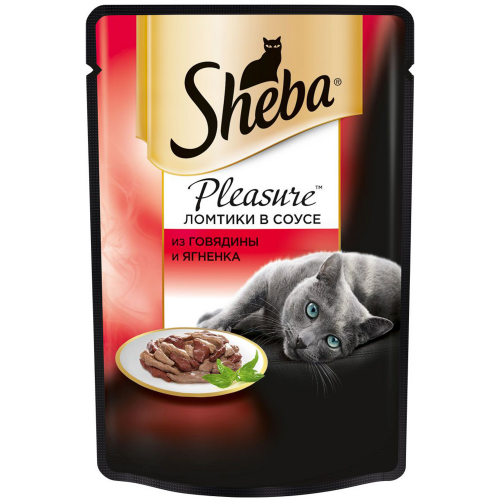 Корм для кошек SHEBA Pleasure Говядина и ягненок 85г