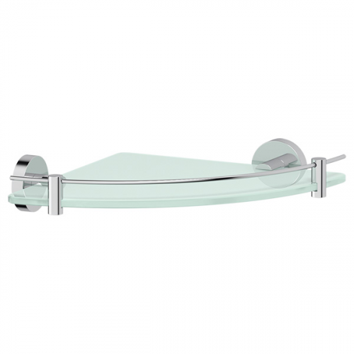 Полка угловая с держателями 26 cm (матовое стекло; хром) ARTWELLE HAR 039
