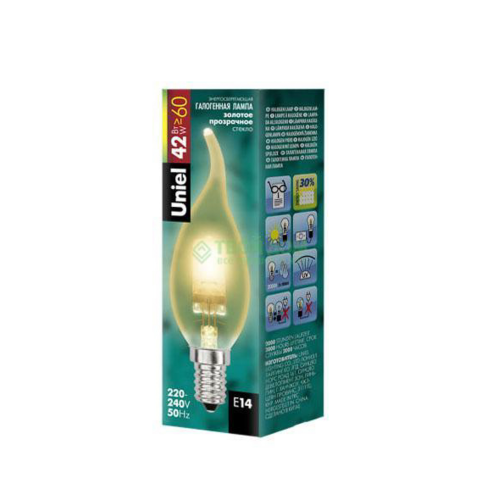 Лампочка UNIEL HCL-42/CL/E14 FLAME GOLD