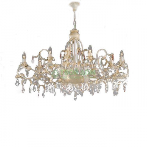 Люстра подвесная Ruggiu Rg 775/6+6 Ivory+Crystal
