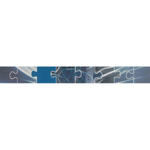 Бордюр Azulejos Alcor Lyon Puzzle Marino-Celeste 5x45 см