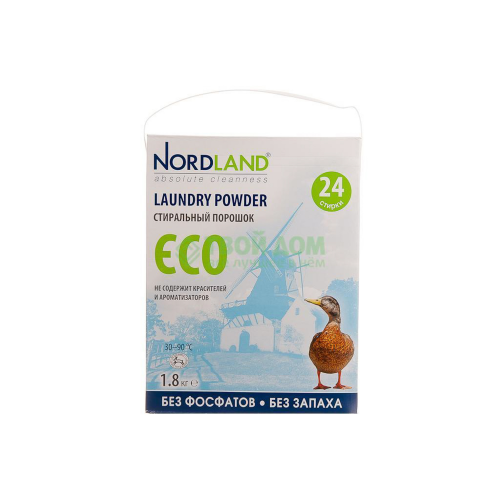 Стиральный порошок Nordland ECO для белых и цветных тканей 1.8 кг