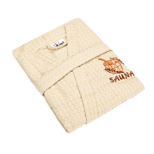 Халат мужской Asil sauna kimono brown xl вафельный