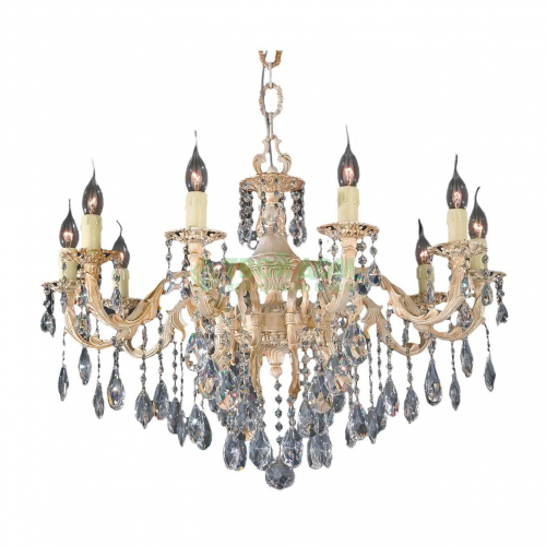 Люстра подвесная Ruggiu Lam L 1060/10 Ivory+Crystal