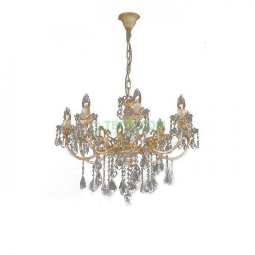 Люстра подвесная Ruggiu Lam L 1063/8 Ivory+Crystal