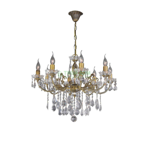 Люстра подвесная La Lampada Lam L 1063/8 Gold+Crystal