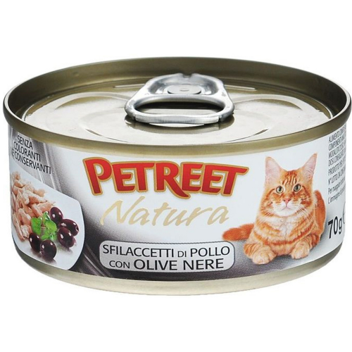 Корм для кошек PETREET Куриная грудка, оливки 70г