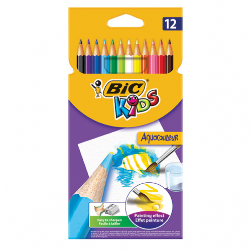 Цветные карандаши BIC Aquacouleur 12 цветов