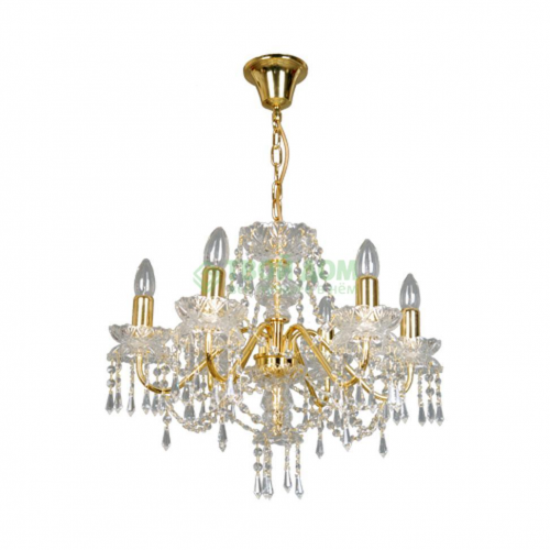 Люстра подвесная La Lampada Lam L 1063/5 Wb Ivory+Crystal