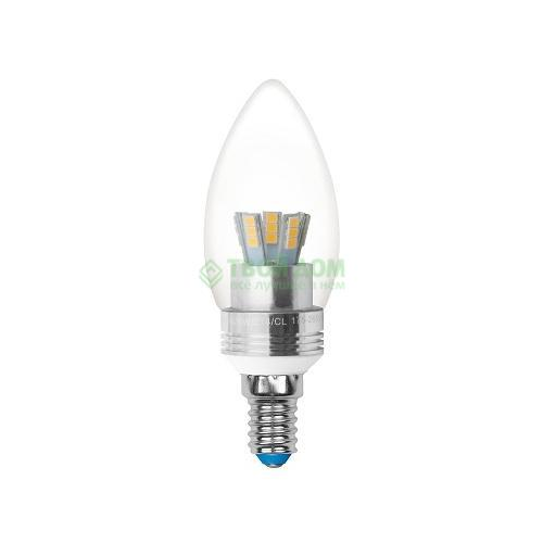 Лампочка Uniel LED-C37P-5W/NW/E14/CL/DIM ALC