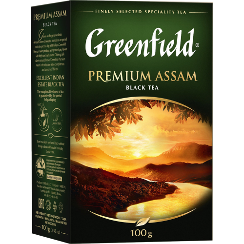 Чай черный Greenfield Premium Assam листовой 100г