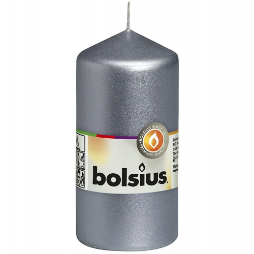 Свеча Bolsius 120/60 серебрянный