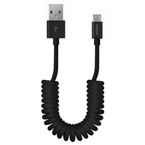 Кабель Deppa USB-microUSB витой 72123 1,5 м Черный
