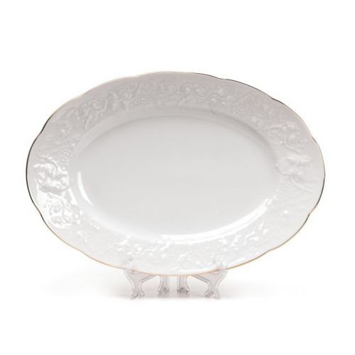 Блюдо Tunissie Porcelaine Vendanges Filet Рlatine 36 см