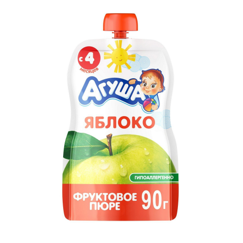 Пюре фруктовое Агуша Яблоко 90 г