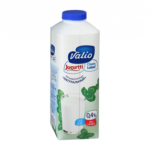 Питьевой йогурт Valio Clean Label натуральный 0,4% 750 г
