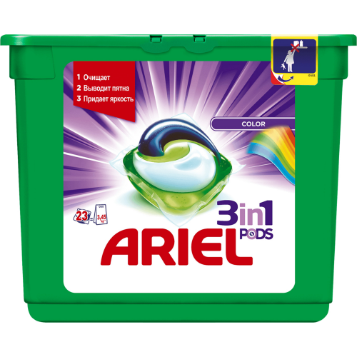 Капсулы для стирки Ariel Pods 3 в 1 Color 23 шт