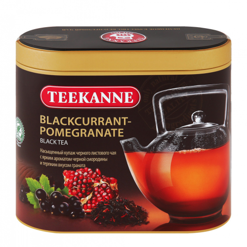 Чай черный Teekanne Черная смородина, гранат листовой 150 г