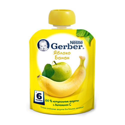 Пюре фруктовое Gerber Яблоко-Банан 90 г