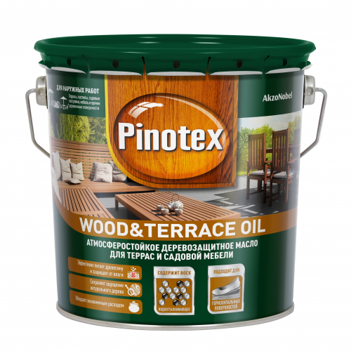 Пропитка Pinoteх wood&terraseoil clr 2.7