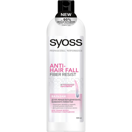 Бальзам SYOSS Anti-Hair Fall Fiber Resist 95 для склонных к выпадению волос 500 мл