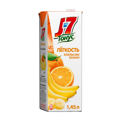 Нектар J7 Тонус Легкость Апельсин и банан с мякотью 1,45 л