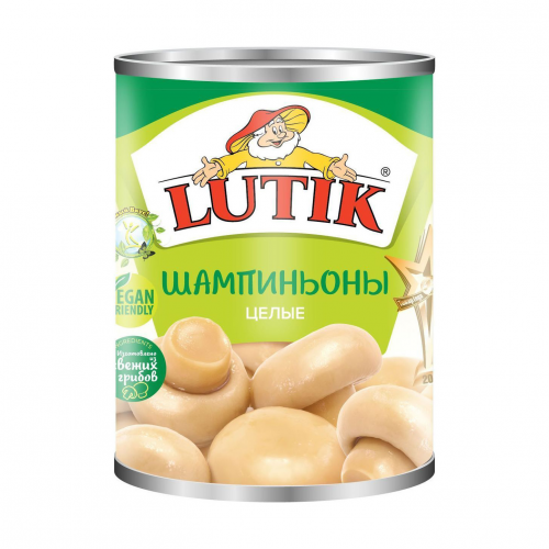 Шампиньоны целые Lutik 425 мл