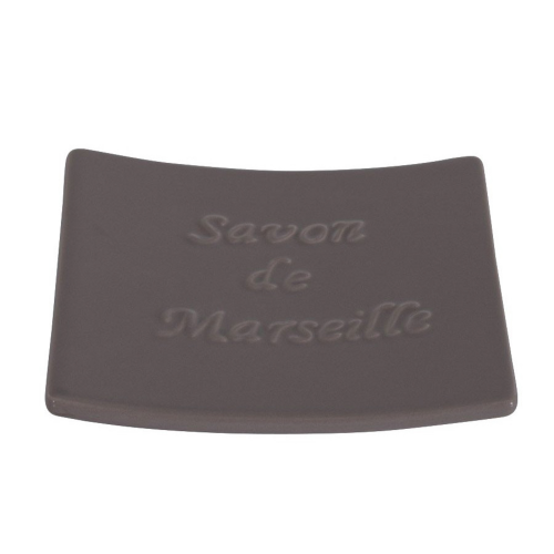 Мыльница фарфоровая серая Spirella Savon De Marseille