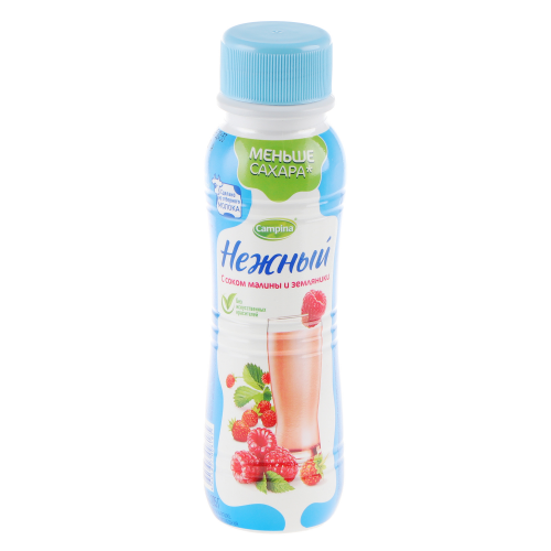 Йогурт Campina Нежный Малина, земляника 0,1% 285 г