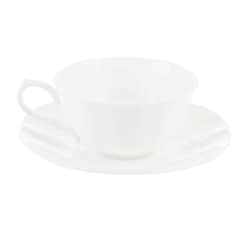 Чашка чайная 370 мл с блюдцем империал бел, Hatori