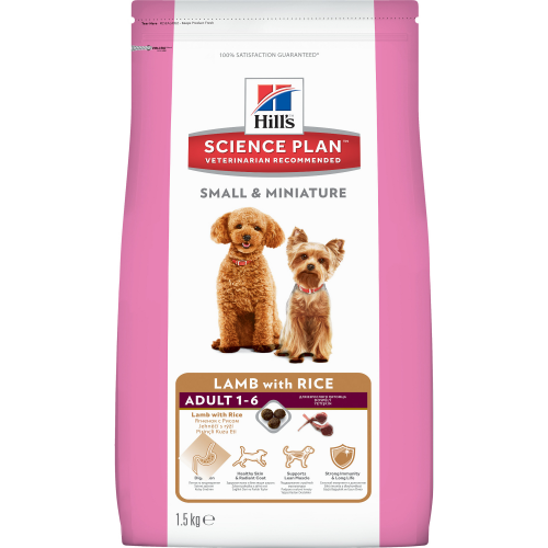 Корм для собак HILL'S Small & Miniature ягненок с рисом 1,5 кг