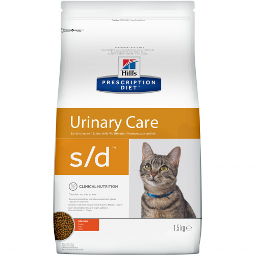 Корм для кошек Hill's Prescription Diet s/d Urinary Care Курица 1,5 кг