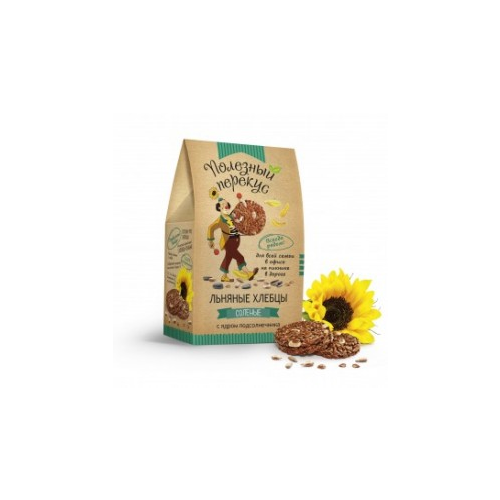 Хлебцы льняные Organic Life Полезный перекус с ядром подсолнечника 100 г