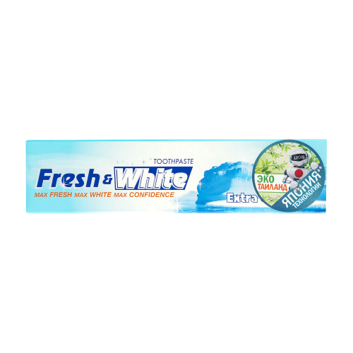 Зубная паста Lion Thailand Fresh & White Отбеливающая Супер прохладная мята 160 г