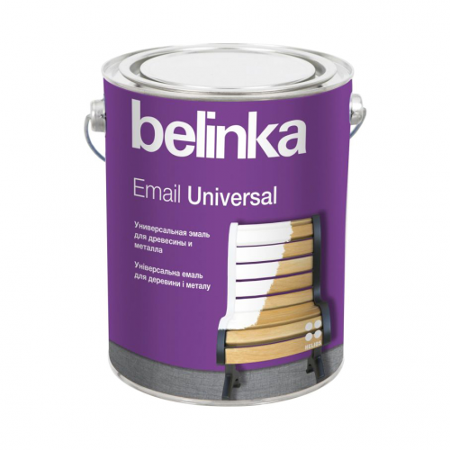 Эмаль Belinka Email Universal B3 Белая полуматовая 2,7 л